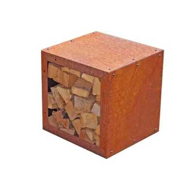 Image de Kit étagère à bois de chauffage en acier inoxydable Prima Terra étagère en acier inoxydable - Etagère 38x38x35, Acier inoxydable
