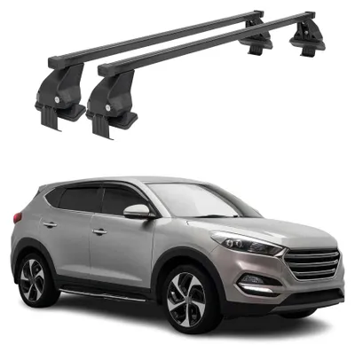 Produktbild von Menabo Dachträger Grundtäger für Hyundai Tucson mk3 2015-2020 50kg Stahl Schwarz, KI-generiertes Bild
