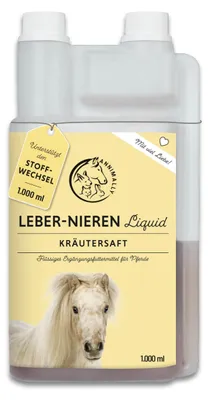 Leber-Nier-Saft für Pferde, Mariendistel, 1000 ml