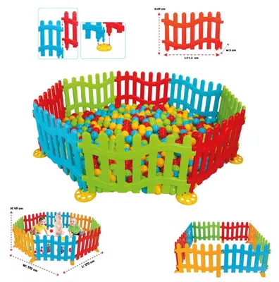 Produktbild von Pilsan Spielzaun, Plastikzaun, Laufgitter 06192, 8 Elemente 68 x 44 x 3 cm