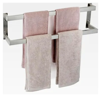 Produktbild von Handtuchhalter, 60 cm Doppellagiger Gästehandtuchhalter aus Edelstahl, Wandmontage für Küche und Badezimmer