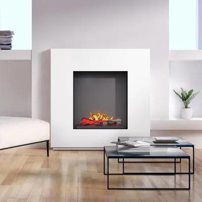 Produktbild von Noble Flame SUVA 1100 BS [Opti-myst Elektrokamin mit Heizung]: Weiß - Schwarz, pulverbeschichtet