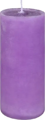 Produktbild von Stumpenkerze Rustic Violett 20 x Ø 8 cm, Kerze in , durchgefärbte Kerze für Hochzeit, Deko, Weihnachten, Adventskranz