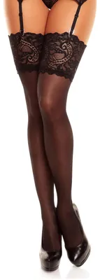 Productafbeelding van GLAMORY Dames panty's met bandjes, model Dream, 20 DEN, zwart (zwart), maat Large (fabrikant)