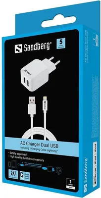 Image de Sandberg AC Charger EU Lightning 2.4A