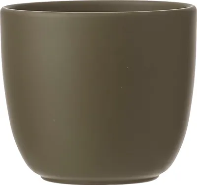 Produktbild von Blumenübertopf "Tusca" aus Keramik H 11 cm – Ø 12 grün - Übertopf Keramik Blumentopf Pflanztopf