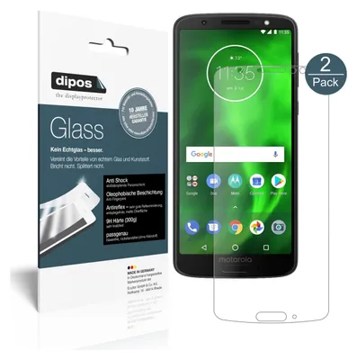 Produktbild von 2x Schutzfolie für Lenovo Moto G6 Plus matt - Anti-Shock 9H Folie dipos Glass