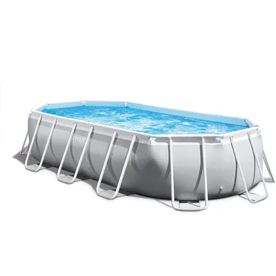 Image de INTEX 26796GN - Prism Frame Piscine ovale (503x274x122cm)