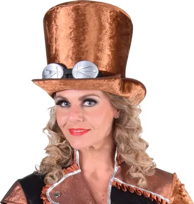 Produktbild von M214314 braun Damen-Herren Hut Zylinder Steampunk