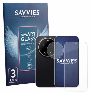 Produktbild von 3x Savvies Schutzglas Folie für Xiaomi Leica Leitzphone (Display+Kamera) 9H Panzer Schutzfolie Glas Displayschutz klar transparent