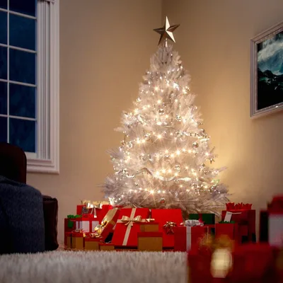 Produktbild von Casaria Künstlicher Weihnachtsbaum 180 cm mit Metallständer 533 Spitzen Schneller Aufbau Weihnachten Weihnachtsdeko Tannenbaum Christbaum PVC Weiß