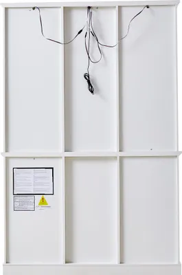 Produktbild von Merax Vitrine mit LED 119,5x40x180 cm, Standvitrine mit 21 Ablagefächern und 4 Schubladen, Hochschrank mit 5 Türen, Acrylfronten für Wohnzimmer, Weiß