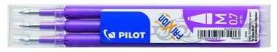 Produktbild von Pilot FriXion Ball, Violett, Medium, Violett, Transparent, Metall, 0,7 mm, 0,35 mm