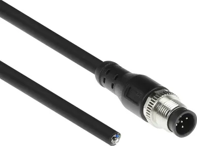 Produktbild von ACT SC3506, 5 m, M12, Männlich, Schwarz, Kupfer, Polyvinylchlorid (PVC)
