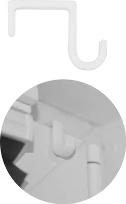 Produktbild von Fensterhaken Fensterklemme 23 mm Fensterklammer Fensterclip Fensterdeko Universal Weiß