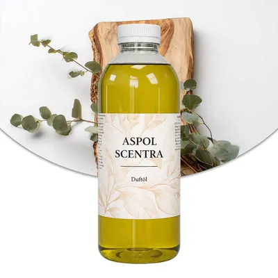 Produktbild von Aspol Scentra Eukalyptus und Zeder UFIREADY Duftöl für Kerzen und Diffusoren 1000 ml, KI-generiertes Bild