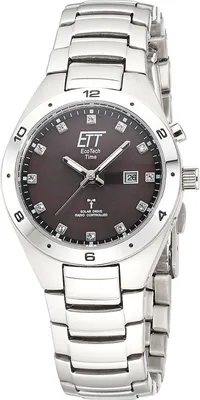 Produktbild von ETT ELS-11442-21M Funk-Solaruhr für Damen Altai Stahl/Anthrazit