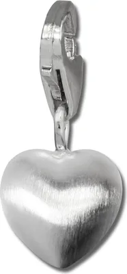 Image de SilberDream Charm bracelet bijoux pendentif cœur mat 925 argent véritable FC3108