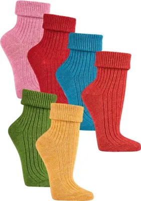 Produktbild von 2 Paar farbenfrohe farbige bunte Wollsocken mit 100% Wolle Natur pur Damen   39-42 beere
