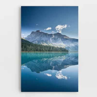 Produktbild von ARTHUB® Leinwandbild 80x120 cm, Blue Mountain Lake | Wohnzimmerdekoration, Hängende Bilder, Wanddekoration, Heimdekoration, Landschaften, Seen