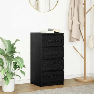 Produktbild von vidaXL Sideboard Schwarz Eichen-Optik 37,5x35x76 cm Holzwerkstoff
