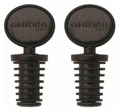 Immagine prodotto di Ghidini Cipriano Set 2 Tappi Versatori Salvagoccia Sommelier Neri