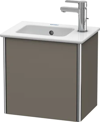 Produktbild von Waschtischunterbau XSQUARE 400x410x289mm Türansch li fla gr sdm Anschlag links flannel grey seidenmatt