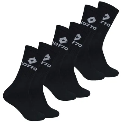 Produktbild von 43-46|Lotto Sportsocken Unisex 3 Paar schwarz MSKZ10029-Black