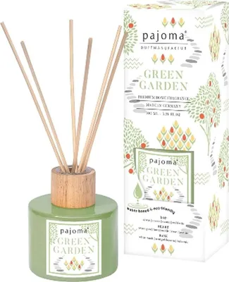 Produktbild von Raumduft Premium Green Garden 100ml mit Holzaufsatz Pajoma