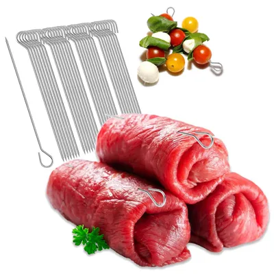 32 RVS Rouladenaalden 11 cm – Vleesspieße für Rouladen