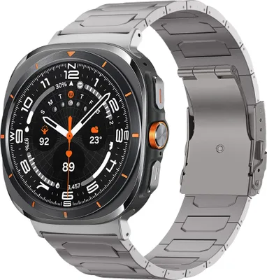 Produktbild von Bandz Titanarmband 'Deluxe' - passend für Samsung Galaxy Watch Ultra / Ultra 2025 - inklusive Uhrenkürzungsset (Titanfarbe)