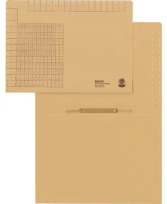 Obrázok produktu pre Leitz 2440-00-00 2440 Einstellhefter mit beweglichem Heftfalz - kfm. Heftung, Natronkarton, naturbraun