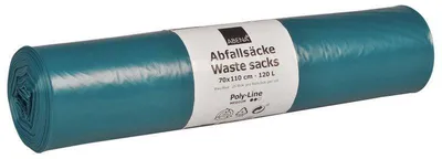 Produktbild von 10x Abfallsäcke 120 L, 700x1100 mm, 48 my LDPE, Blau  | 1 Stück