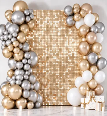 Glitzernde Paillettenpaneele, 24 Stück, 30x30 cm, für Fotohintergrund
