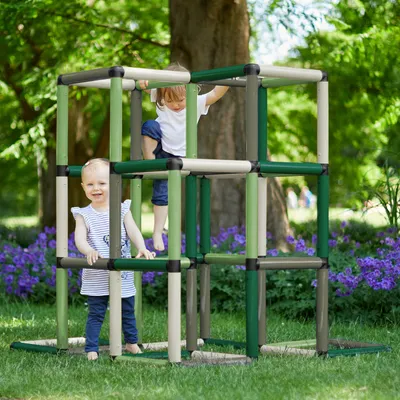 Produktbild von QUADRO Kletterpyramide Home modulares Klettergerüst für Kinder, 237 Teile, ab 12 Monaten, Indoor/Outdoor, UV-stabil,  Germany – Mint