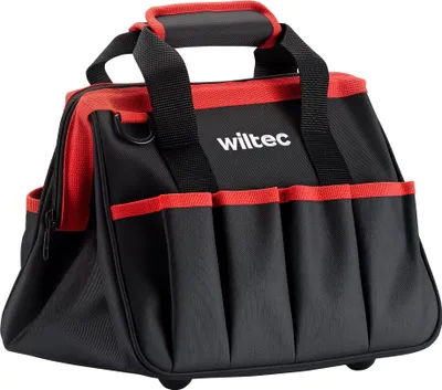 Zdjęcie produktu dla Torba narzędziowa Wiltec 30 x 23 x 25 cm do 20 kg, torba narzędziowa z 9 przegrodami, torba robocza z paskiem na ramię, wodoodporna torba transportowa