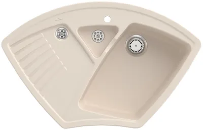 Produktbild von Villeroy & Boch Keramikspüle 672901FU, Arena Eck Eckspüle - inkl.