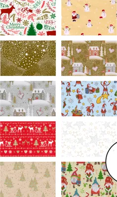 Produktbild von 10 Rollen Geschenkpapier Weihnachten 2 m x 0,70 m / Rolle