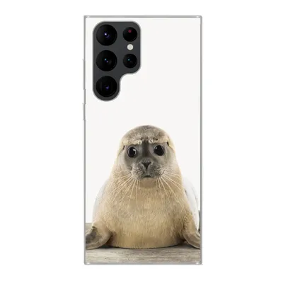 Produktbild von MuchoWow® Handyhülle Schutzhülle Hülle für Samsung Galaxy S22 Ultra Robbe - Tiere - Kinder - Jungen - Mädchen - Kinder Silikon Softcase Handy Hülle - Abbildung