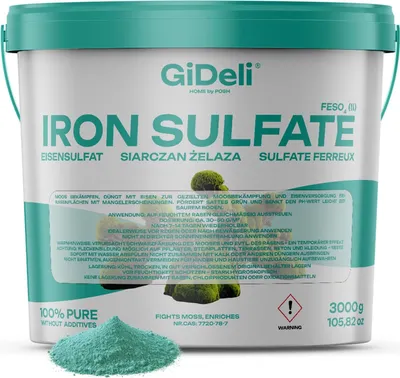 Produktbild von Eisensulfat 3kg Heptahydrat Hortensiendünger Garten Landwirtschaft FeSO4 GiDeli