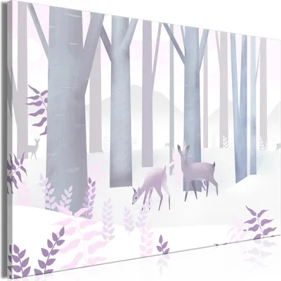 Produktbild von Italienischer Leinwand Leinwandbild - Fairy-Tale Forest (1 Part) Vertical - Second Variant 60x40 cm Für Kinder e-A-10002-b-b