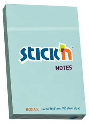 Produktbild von Stick’n, Notes samoprzylepny, 100 kartek niebieski pastelowy