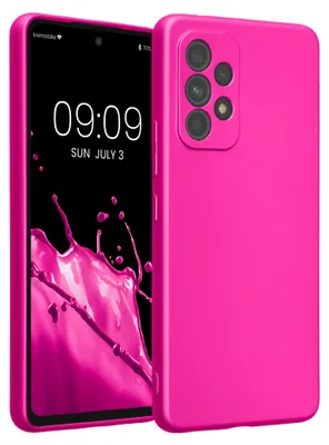 Produktbild von kwmobile Handyhülle für Samsung Galaxy A53 5G Hülle - weiche Silikon Case metallisch schimmernd - Schutzhülle Cover - Metallic Pink