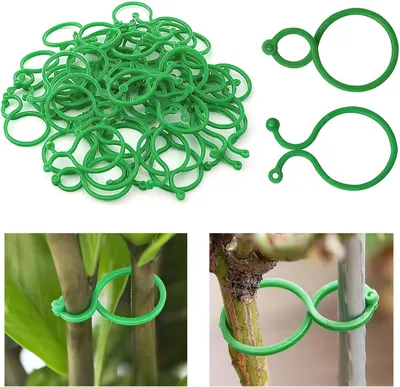 Imagen del producto de Juego de clips para plantas, 200 unidades, flexibles, para plantas trepadoras y hortalizas, ecológicos