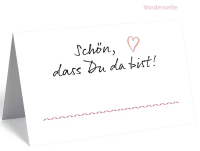 Produktbild von Set aus 50 Premium Tischkarten in Weiß und Rot