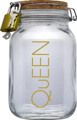 Produktbild von Spardose Geld Geschenk Ideen Queen Design1 Transparent Größe XL 2 Liter