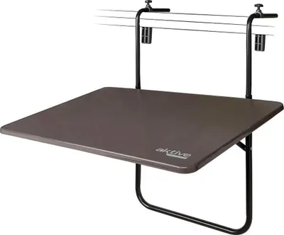 Produktbild von Aktive Klappbarer Und Hängender Metalltisch Für Balkon 60x40 Cm Silber Silber One Size