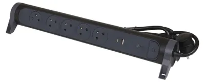 Legrand přepěťová ochrana – 5 zásuvek 1,5m, černá
