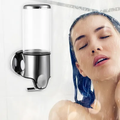 Produktbild von 500ml Pumpen Seifenspender, Wandmontage, manueller Handdesinfektionsmittel, Shampoo, Duschgel, Lotionsbehälter