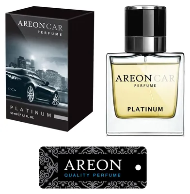 Produktbild von Original Areon LUX Auto Parfüm Lufterfrischer Duftdose Duftbaum PLATIN LINE 50ml